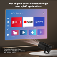 Mini projecteur intelligent P30, correction automatique de la distorsion trapézoïdale, home cinéma LCD, portable, Android 11, Full HD 1080P, stéréo HIFI, compatible 3D