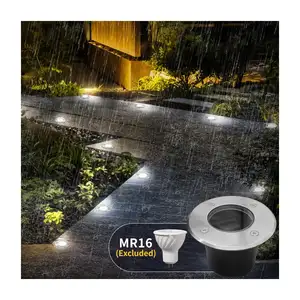MR16 3W RGB防水发光二极管室外踏步灯IP67等级车道地面道路地下照明