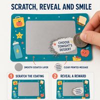 Cartes de notes d'encouragement personnalisées pour boîte à lunch pour enfants, lot de 30, sans duplication, réinscriptibles, à gratter thermosensible