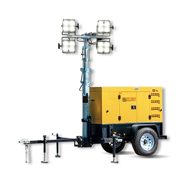 LTG6000 LTG9000 Mobile Light Tower Diesel Generator 5KW-20KW 4.8M & 9M Options