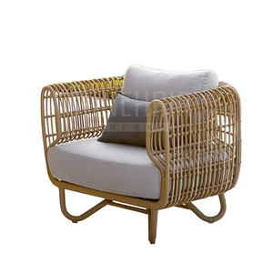 Ensemble de meubles d'extérieur modernes en alliage d'aluminium et rotin, table et canapé, imperméables, pour parc, hôtel, cour et villa - Product Image 3