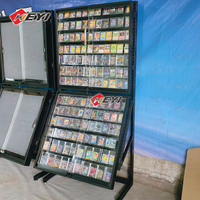 Nouveau Présentoir Double Face Grande Capacité en Métal pour Cartes à Collectionner TCG, Sport et Objets de Collection, Vitrine d'Exposition pour Magasin