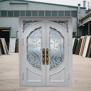 <span class=keywords><strong>Puerta</strong></span> <span class=keywords><strong>de</strong></span> Entrada Funcional, Exquisitamente Forjada y con Tallado Artístico, que Combina Protección Antirrobo con Decoración Estética - Product Image 3