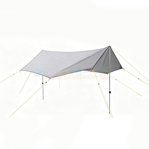 Lona para Acampar al Aire Libre, Directo de Fábrica, Toldo Impermeable, Refugio, Color Verde Bosque, Lona Portátil de Poliéster y Algodón - Product Image 1