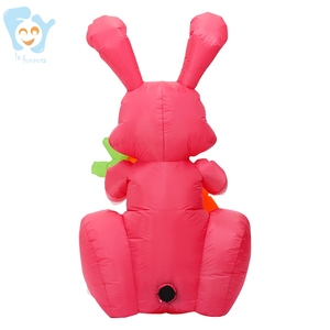 3.5ft 1m sân thấp cỏ thắp sáng LED Inflatable Easter Rabbit Easter inflatables Bunny Trứng phục sinh trang trí - Product Image 5
