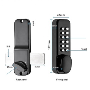 Mechanical Keyless Entry <strong>Door</strong> Lock Exterior Gate Lock Battery Free Latch Waterproof Code Lock - Product Image 5