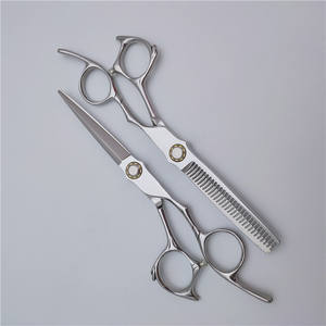 Tijeras de Peluquería Chibi, Acero Inoxidable 440C, Tijeras de Entresacar con 30 Dientes, para Diestros, Tijeras Planas de Salón, Corte Profesional - Product Image 5