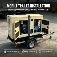 Générateur diesel 35 kW, groupe électrogène diesel avec cabine insonorisée et faible consommation de carburant pour zone désertique