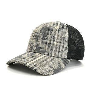 Casquette de camionneur en maille à motif à carreaux à 6 panneaux, personnalisable avec logo OEM, pour promotion - Product Image 6