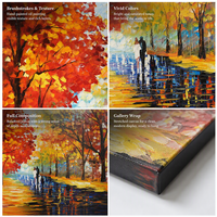 Décoration murale 30*40 pouces, art personnalisé, paysage moderne, peinture à l'huile faite à la main sur toile avec couteau à palette pour salon