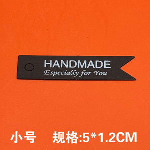 Etiquetas colgantes hechas a mano, etiquetas decorativas rectangulares con forma de cola de pez de papel Kraft para manualidades DIY, embalaje de regalos - Product Image 3