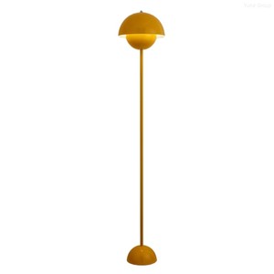 Lampe sur pied LED moderne de luxe pour salon, luminosité réglable, avec abat-jour rouge, télécommande tactile pour hôtels - Product Image 5