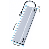 Hub USB 14 en 1 de Alta Calidad, Estación de Acoplamiento y Hub USB Tipo C 3.0 Multipuerto, Adaptador Compatible con VGA y PD para Laptop