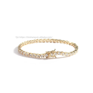 3mm2 Claw Tennis <b>Bracelet</b>, Single-row Bag Set With 2-claw Zircon Necklace for Women Tanjing Fashion Lijing Necklace - Product Image 5
