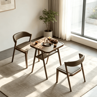 Ensemble de table à thé en bois moderne, design minimaliste, durable, respectueux de l'environnement, pour le salon, utilisation domestique