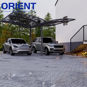 Tùy chỉnh Hợp kim nhôm carport cho 2 xe ô tô nhà để xe tán carports với vật liệu đổ xe giải pháp bãi đậu xe - Product Image 1