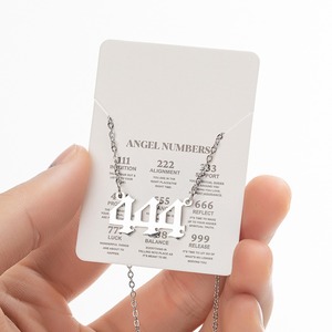 Collar con número de Ángel delicado chapado en oro número <span class=keywords><strong>000</strong></span> <span class=keywords><strong>111</strong></span> <span class=keywords><strong>222</strong></span> 333 444 555 666 777 888 colgantes gargantilla cadena collar de joyería - Product Image 3