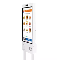 Kiosco de autoservicio Masung TW215-01 con pantalla táctil de alto brillo de 21.5 pulgadas para interiores/exteriores, para pedidos en hoteles y restaurantes de comida rápida.