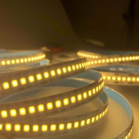 Bande lumineuse LED de haute qualité DC12V 24V, 240 LED/m, 2835, 10 mm, 18 W, 5 m/rouleau, 3000 K, 4000 K, 6500 K, blanche, dimmable, flexible