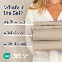 Ensemble de draps de massage en microfibre 100% polyester 90 g/m² avec broderie à trois lignes de VITOTEX