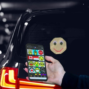 Lumière de décoration de voiture P4 RGB pleine couleur, contrôle par application Bluetooth DIY, 12V, couvercle arrière en aluminium, affichage d'émoticônes pour voiture, affichage LED pour voiture - Product Image 1