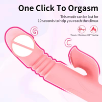 Vibrateur multifonction rechargeable par USB pour femme, point G, chauffant, extensible, avec rotation du clitoris