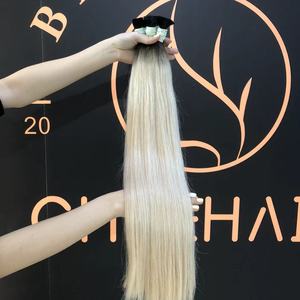 Extensiones de Cabello Humano con Cutícula Alineada 6/613 <span class=keywords><strong>Rubio</strong></span> con Raíz Degradada, Extensiones de Cabello Humano Brasileño al por Mayor - Product Image 3