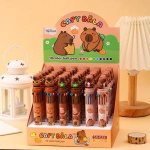 ปากกาคาปิบาราการ์ตูน DHF1209 ขายดี 11 แบบ หลากสีสัน น่ารัก เหมาะสำหรับฮาโลวีน คริสต์มาส ปากกา 10 สี น้ำหมึกสีกลาง อุปกรณ์เครื่องเขียน - Product Image 5