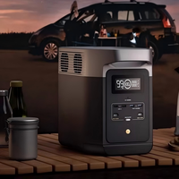 Station d'alimentation portable pour le camping EcoFlow DELTA 2 Max 2400W, charge rapide, prise EU, pour l'éclairage extérieur, alimentation de secours