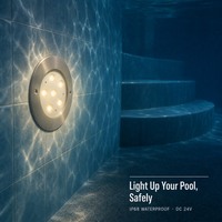 Lumière de piscine en acier inoxydable 316 IP68 : Éclairage de piscine encastré sous l'eau 6W 12W 18W 24W DC24V