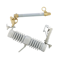 RW12-12 Fusible de coupure céramique extérieur haute tension 12 kV, capacité de coupure 20 kA, fonction d'indication pour transformateur de puissance