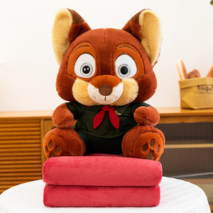 Linda Manta de Peluche de Oso Rosa de Dibujos Animados 2 en 1, Almohada de Franela Suave con Animal de Peluche y Cojín a Juego Kawaii para Siesta en la <span class=keywords><strong>Oficina</strong></span> - Product Image 6