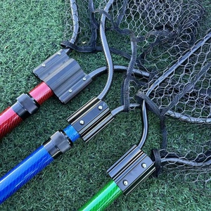 Nouvelle épuisette de pêche à la carpe Seehoo OEM 1,8m <span class=keywords><strong>3m</strong></span> en nylon et caoutchouc, filet de pêche télescopique pliable en carbone 3K avec caoutchouc - Product Image 3