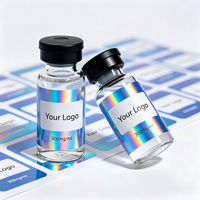 Étiquettes autocollantes étanches de petite taille, impression de haute qualité, étiquettes de flacon en PP imperméables, étiquettes de flacon de peptides 10ML, pour flacons de 10ML, 20ML, 30ML