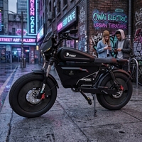 Sepeda Listrik Ban Lebar untuk Dewasa Jarak Jauh Gaya Moped Ebike Suspensi Penuh Semua Medan Stok AS Pengiriman Gratis