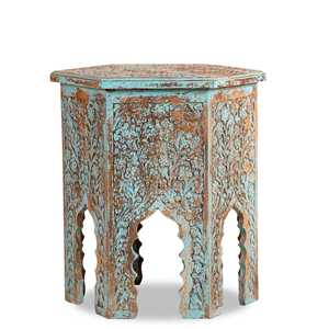 Handcrafted Luxury <b>Coffee</b> <b>Table</b> with Natural <b>White</b> Marble Top and Premium Extendable Mango Wood Structure for Modern Home Decor - Product Image 1