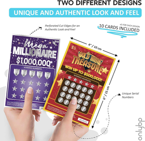 Carte de visite à gratter de billets de loterie pour blague de fête personnalisée fabriquée à partir de papier offset fantaisie Matériau en <span class=keywords><strong>carton</strong></span> durable - Product Image 4