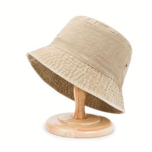 Chapeau de pêcheur en denim délavé à la couleur au design personnalisé élégant à la mode en gros - Product Image 3