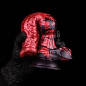 Dildo de nudo de 21 cm para principiantes con fuerte ventosa, tapón anal de silicona con forma de animal, pene de nudo grueso para mujeres y hombres, productos para el juego previo. - Product Image 4