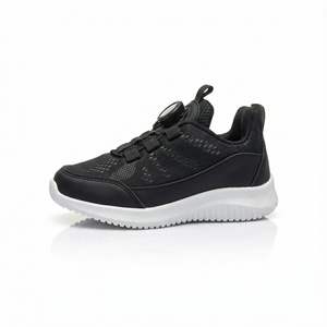 Chaussures de sport pour garçons, noires, à bouton rotatif, nouvelles, à laçage rapide, en maille respirante, légères, chaussures de sport pour tout-petits - Product Image 2