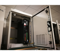 Grande armoire d'extérieur 5G avec batterie LiFePO4 et système redresseur 48V DC,