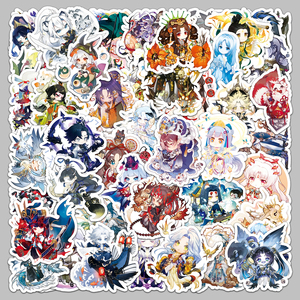 50 Uds., superventas de fábrica, versión Q creativa personalizada a la moda de <span class=keywords><strong>Onmyoji</strong></span>, pegatinas de <span class=keywords><strong>Anime</strong></span> para teclados y portátiles - Product Image 5