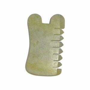 Peine de piedra natural de jade xiuyan de color verde - Product Image 4