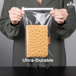 Poly <b>Bags</b> 6x9 Clear Resealable With Suffocation Warning For Shipping Packaging - Product Image 3