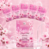 Kit de Pédicure Spa 5 Étapes Détoxifiant au Collagène, Thème Floral Sakura Bubble Eruption, pour Vente en Gros et Marque Privée Personnalisée pour Spas