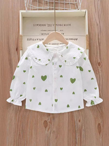 Magliette Casual a maniche lunghe con motivo floreale per bambine camicie <span class=keywords><strong>eleganti</strong></span> per bambini - Product Image 2