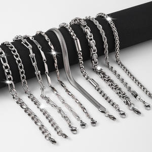 Hombres europeos americanos Hip-Hop <span class=keywords><strong>Cadena</strong></span> <span class=keywords><strong>cubana</strong></span> Estilo Acero inoxidable Baño Color Pulsera Pulseras de eslabones de <span class=keywords><strong>cadena</strong></span> de moda - Product Image 4