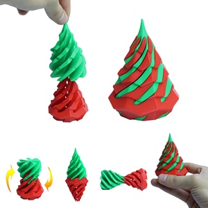 Hot Selling 3D Printed Christmas Tree Decorations Impossible Cone Spiral Cone Fidget <b>Toy</b> for Home Office <b>Desk</b> Decor Christmas - Product Image 3