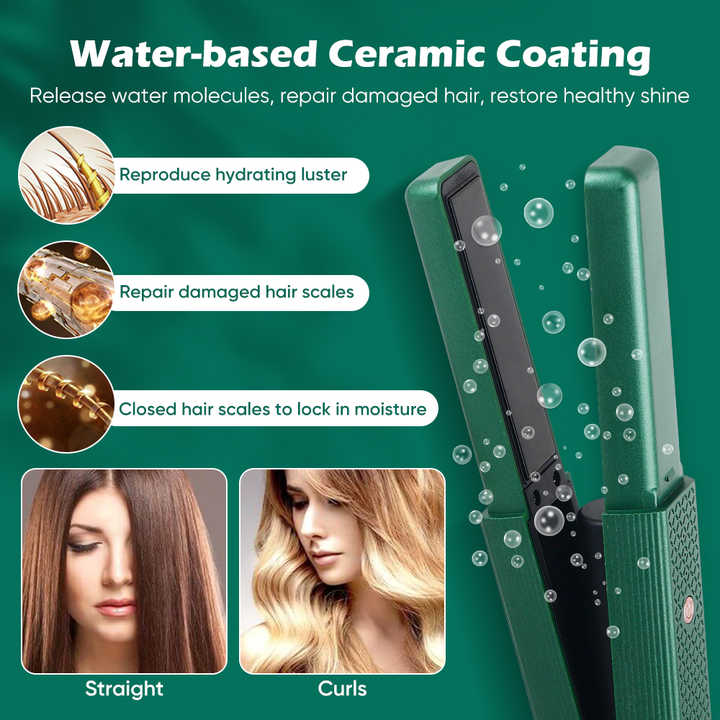 2 In 1 Flash Heat Anion Hair Straightener Hair Styling Straight Curling Dual-Use Hair Dryer
