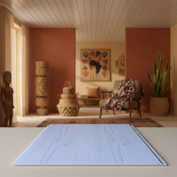 Paneles de Techo de PVC, Rejilla para Techo, Clase Ignífuga, para Baño, Gimnasio, Hospital, Sala de Estar, Cocina, Taller, Hogar Moderno, Centro Comercial